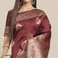 Maroon Woven Banarasi Silk Saree