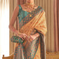 Light Brown Woven Art Silk Saree With Tassels