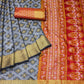 Grey Bandhani Woven Banarasi Silk Saree