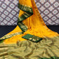 Flattering Yellow Coloured Festive Wear Woven Art Silk Saree