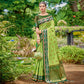 Green Woven Banarasi Silk Saree With Tassels