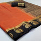 Hypnotic Peach Coloured Festive Wear Woven Art Silk Saree