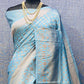 Light Blue Woven Banarasi Silk Saree