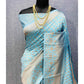 Light Blue Woven Banarasi Silk Saree