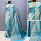 Light Blue Woven Banarasi Silk Saree