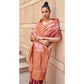 Maroon Floral Woven Art Silk Saree