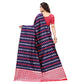 Navy Blue Casual Wear Woven Banarasi Silk Saree