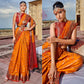 Orange Woven Art Silk Saree