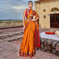 Orange Woven Art Silk Saree