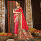 Pink Festive Wear Woven Banarasi Silk Paithani Saree With Tassels