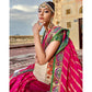 Pink Woven Art Silk Saree