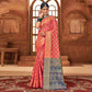 Pink Woven Patola Art Silk Saree