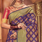 Purple Woven Patola Art Silk Saree