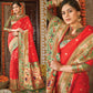 Red Festive Wear Woven Banarasi Silk Paithani Saree With Tassels