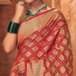 Red Woven Patola Art Silk Saree