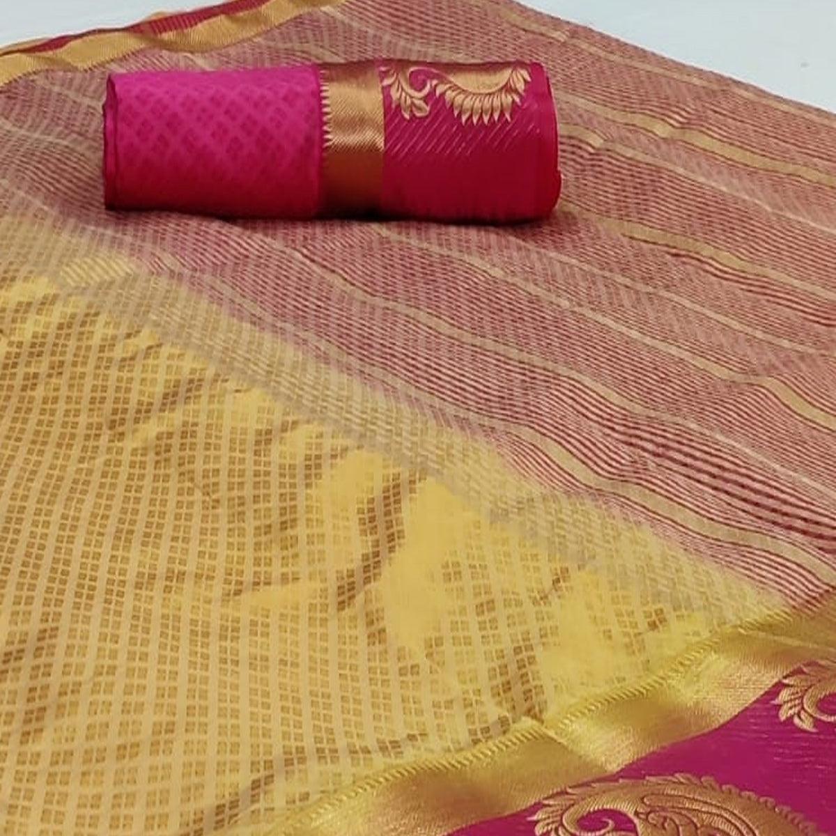 Refreshing Beige Coloured Festive Wear Woven Art Silk Saree