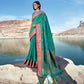 Sea Green Festive Wear Zari Woven Banarasi Silk Saree