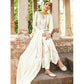 White Party Wear Embroidered Georgette Suit