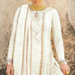 White Party Wear Embroidered Georgette Suit