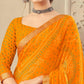 Yellow Casual Wear Printed Chiffon Saree with Banarasi Border