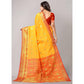 Yellow Festive Wear Woven Soft Silk Saree With Jacquard Border