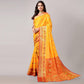 Yellow Festive Wear Woven Soft Silk Saree With Jacquard Border