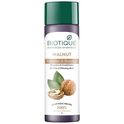 Biotique Advanced Ayurveda Bio Walnut Bark Volumizing Shampoo For Fine & Thinning Hair