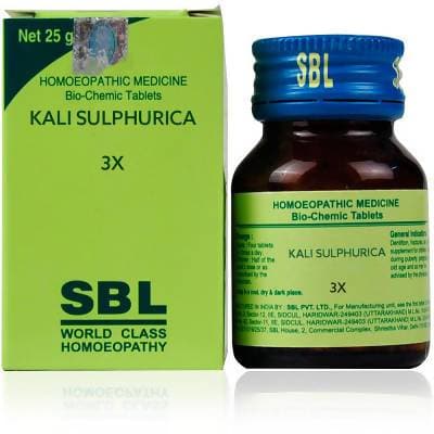 SBL Homeopathy Kali Sulphurica Biochemic Tablets - 3X - 25 gm