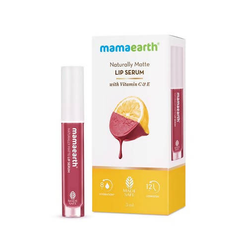 Mamaearth Naturally Matte Lip Serum / Rosy Nude - 3 ml