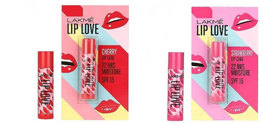 Lakme Lip Love - Cherry And Strawbery Lip Care - Combo Pack - 9 gm