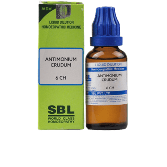 SBL Homeopathy Antimonium Crudum Dilution - 6 CH - 30 ml