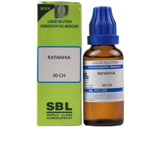 SBL Homeopathy Ratanhia Dilution - 30 CH - 30 ml