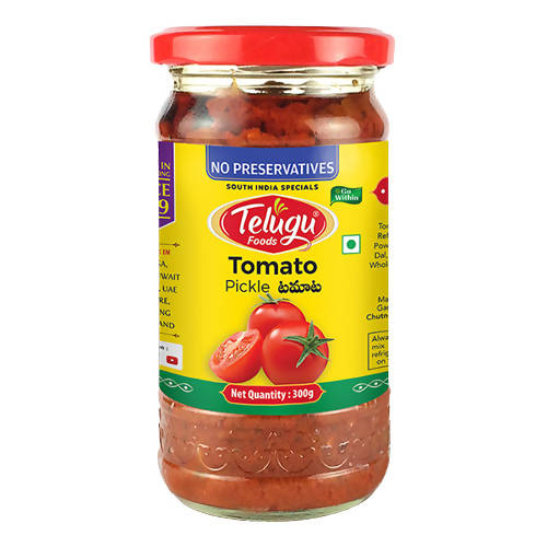 Telugu Foods Tomato Pickle - With Garlic