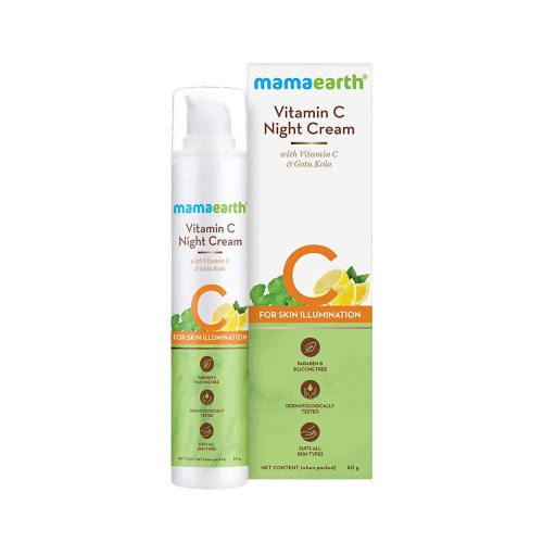 Mamaearth Vitamin C Night Cream with Vitamin C and Gotu Kola for Skin Illumination