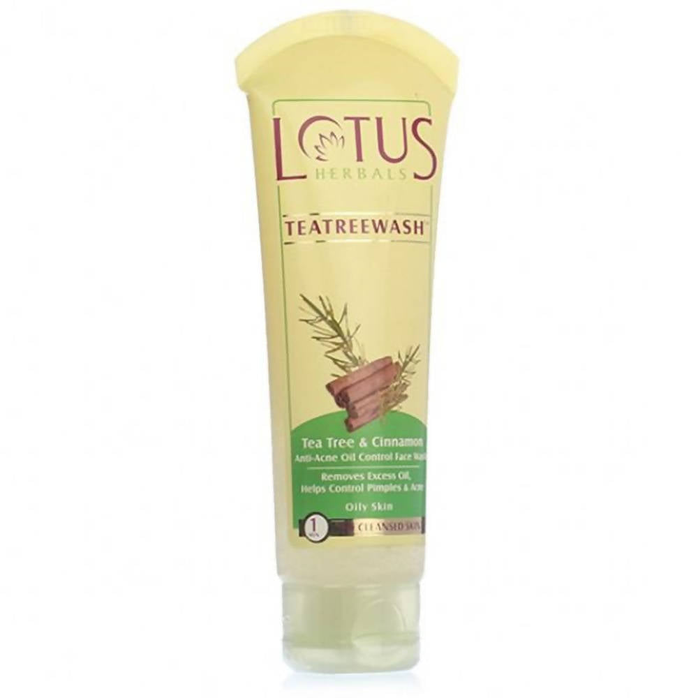 Lotus Herbals Teatreewash Tea Tree & Cinnamon Anti-Acne Oil Control Face wash