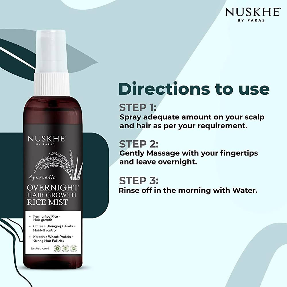 Nuskhe By Paras Ayurvedic Overnight Hair Growth Rice Mist