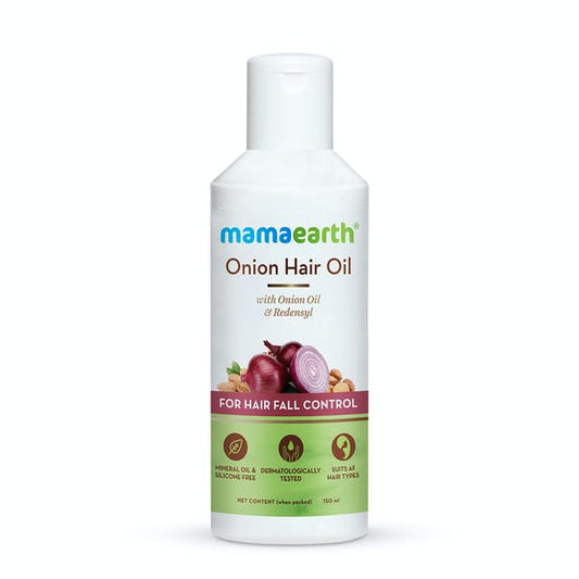 Mamaearth Onion Hair Oil With Onion & Redensyl For Hair Fall Control - 150 ml - Pack of 1