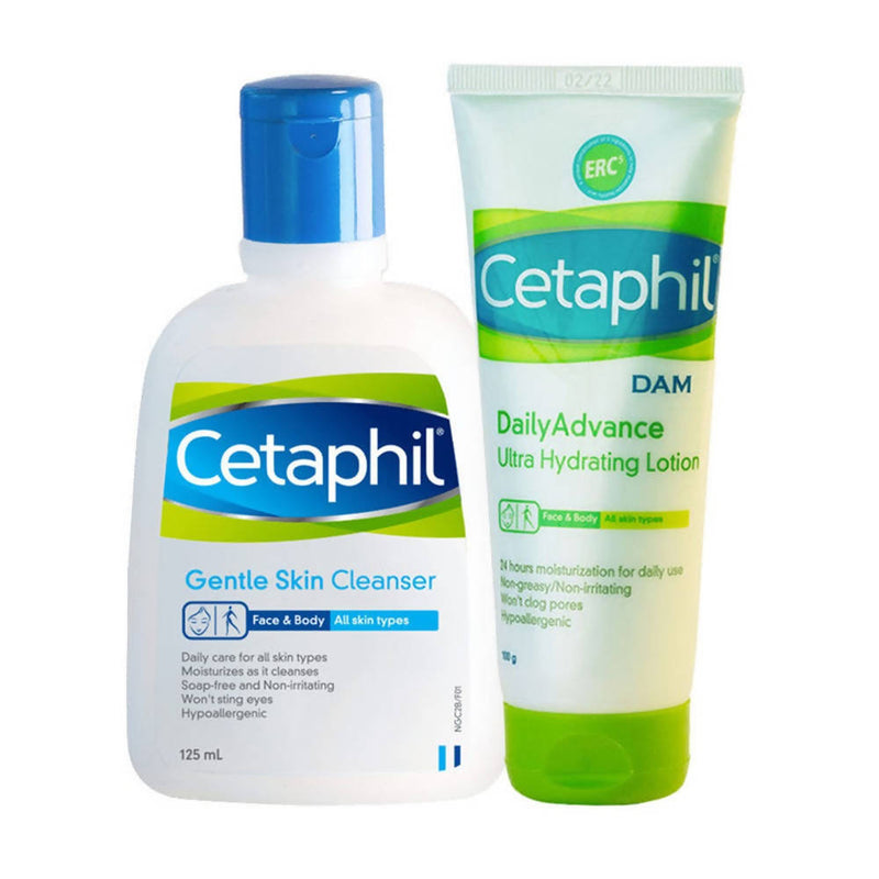 Cetaphil Cleansing & Hydrating Combo For Normal To Dry Skin