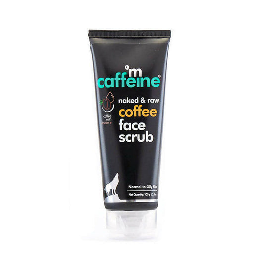 mCaffeine Naked & Raw Coffee Face Scrub with Walnut for Fresh Glow